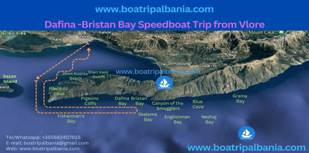 Map for Dafina Bay Speedboat Trip
