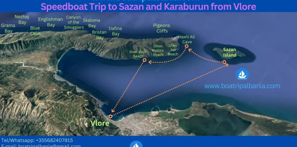 Speedboat Trip to Sazan and Karaburun from Vlore
