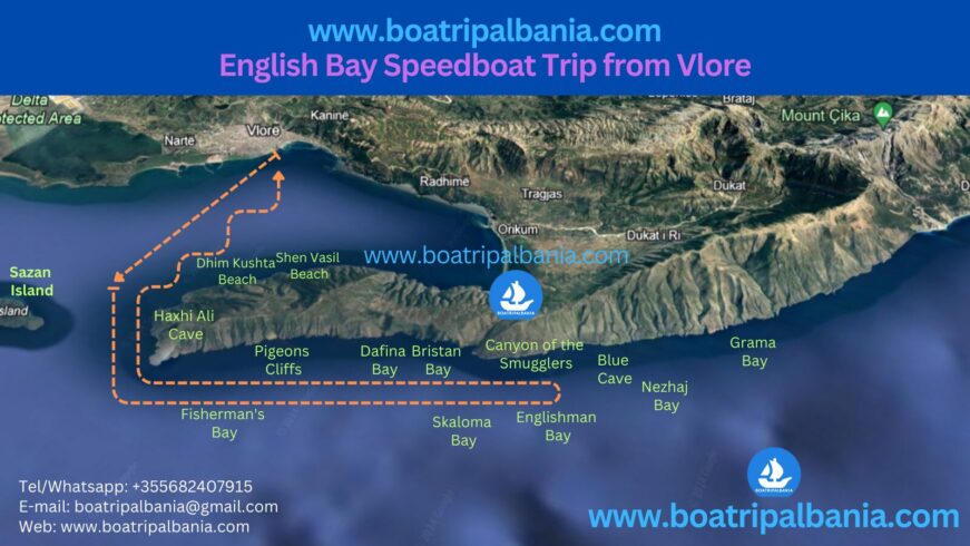 Speedboat Trip to English Bay from Vlore - Boat Trip Albania - Boat Trip Vlore