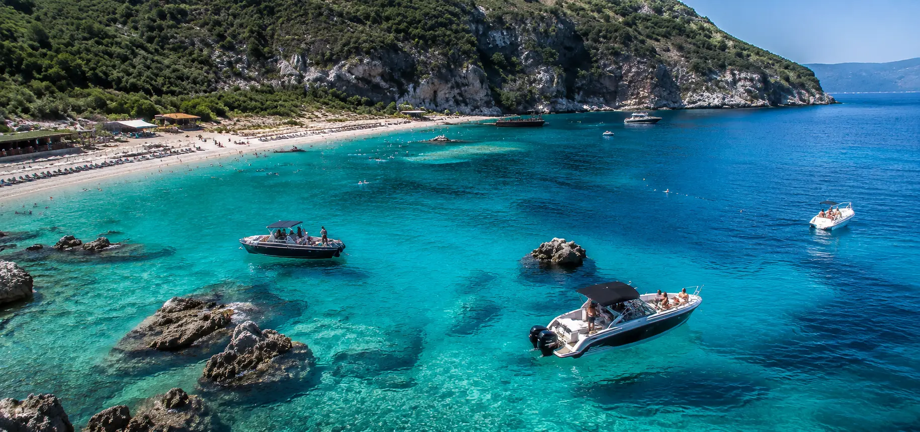 Boat Trip Sarande exploring Kakome Bay and Krorez Beach