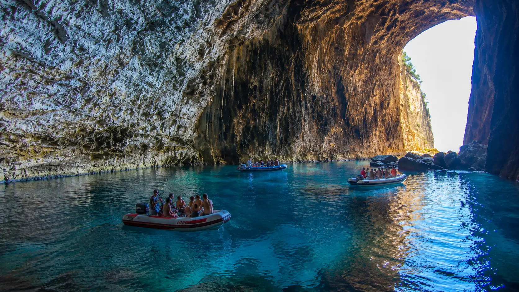 Boat trip Vlore to Haxhi Ali Cave and Karaburun Peninsula